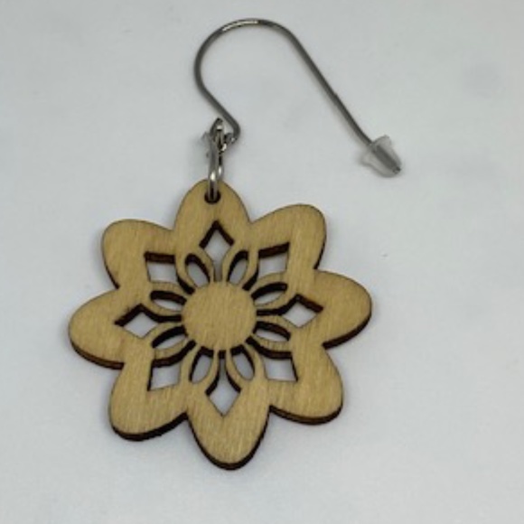 Free With $50 Purchase NWOT Boho Wooden Earrings - Picture 2 of 3